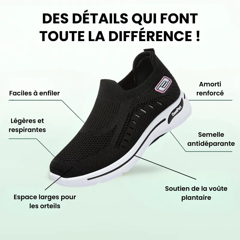 ErgoConfort+ - Baskets à confort orthopédique pour femme